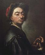 Peter Johannes Brandl Self portrait oil painting artist